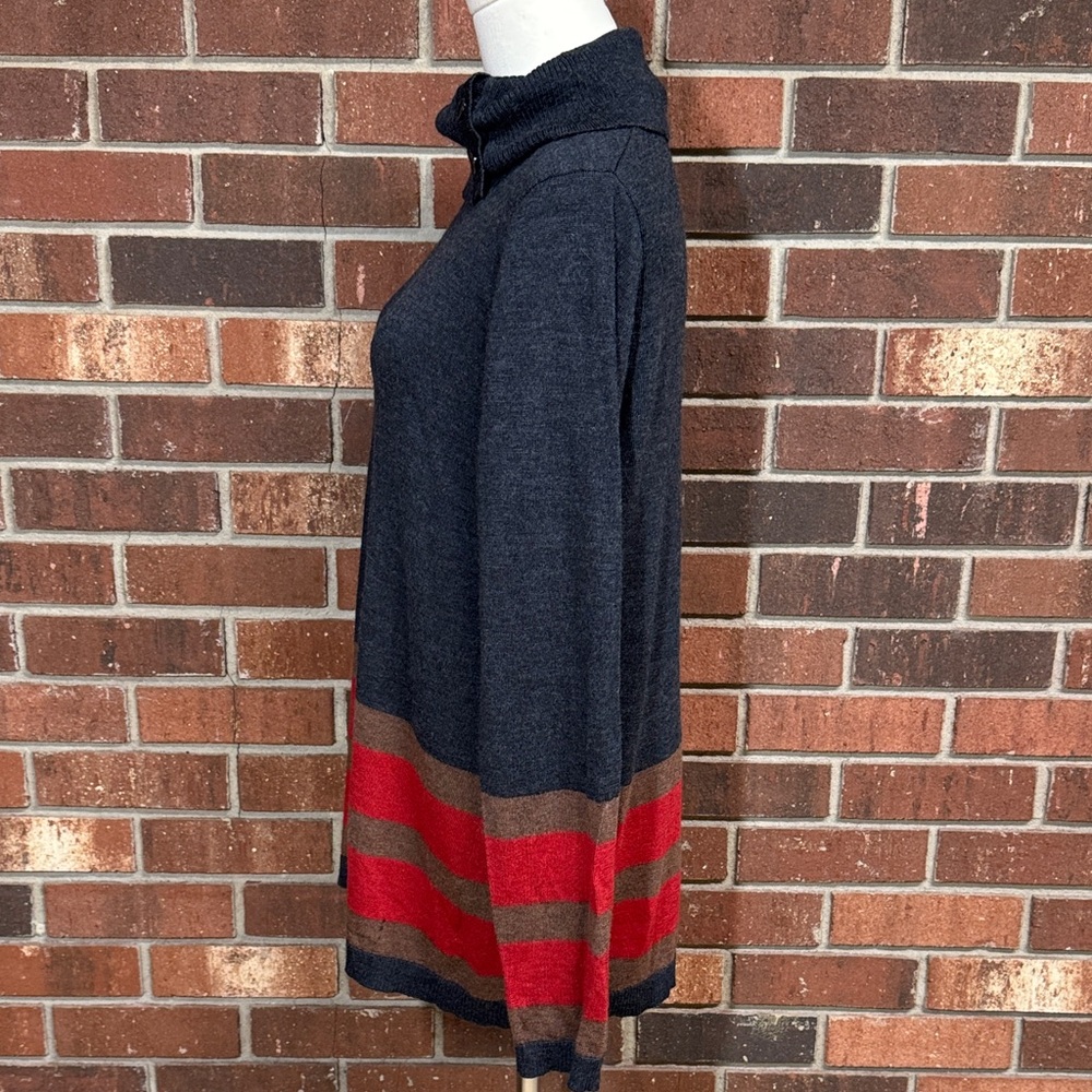 Pendleton Button Turtleneck Wool Sweater Size Lar… - image 6